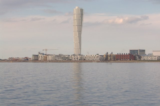 Turning Torso i Västra Hamnen i Malmö