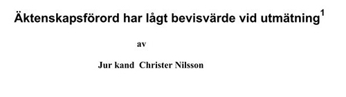 Äktenskapsförord har lågt bevisvärde vid utmätning,2006
